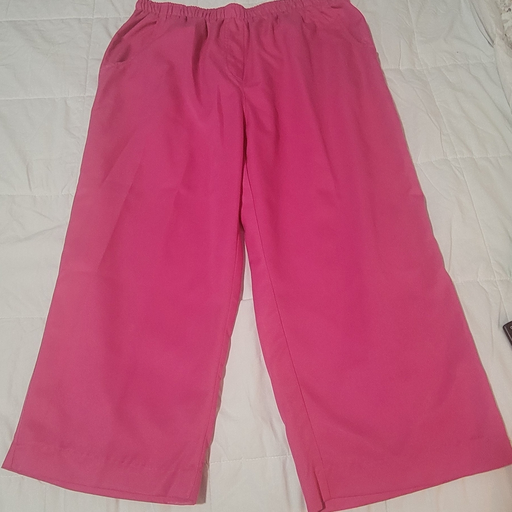 Vibrant Pink Wide-Leg Pants Size L